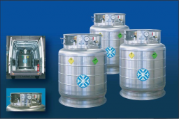 Specjalistyczne zbiorniki transportowe SKS przeznaczone do transportu samochodowego ciekłych gazów, takich jak:LN2, LAr, LO2
