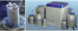 Seria K, zbiorniki do magazynowania w ciekłym azocie  zamrożonych materiałów biologicznych.
